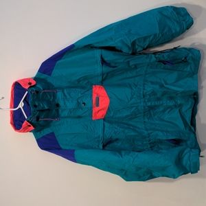 Vintage Columbia Teal Pullover Nylon Ski Jacket